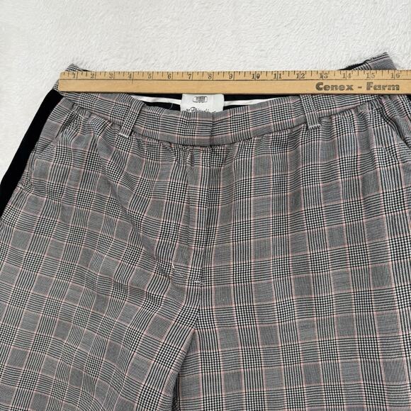 3.1 Phillip Lim Houndstooth Plaid Jogger Pants 10 Gray Black Stretch Wool Blend - Picture 7 of 16